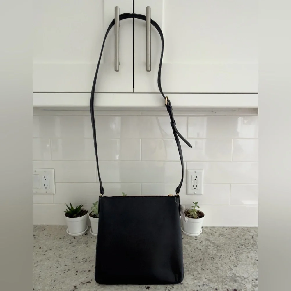 Coach Crossbody Purse Black Leather NWT - Picture 7 of 16